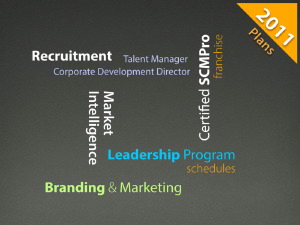 A sample business slide design using Sticky Presentations approach
