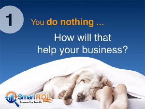 A sample slide design for sales presentation using Sticky Presentations approach