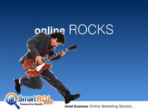 A sample slide design for sales presentation using Sticky Presentations approach