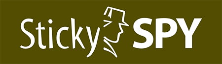 Sticky SPY logo on a dark background
