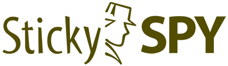 Sticky SPY logo on a light background