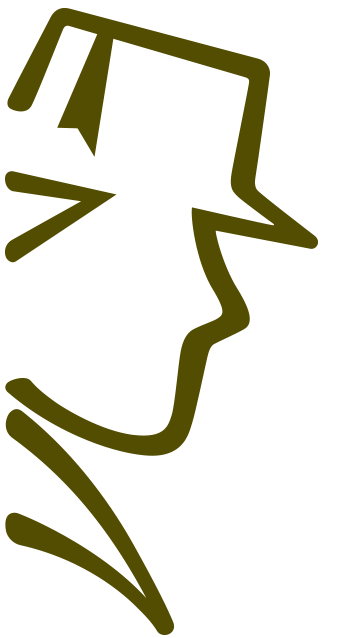 Sticky SPY detective character logo