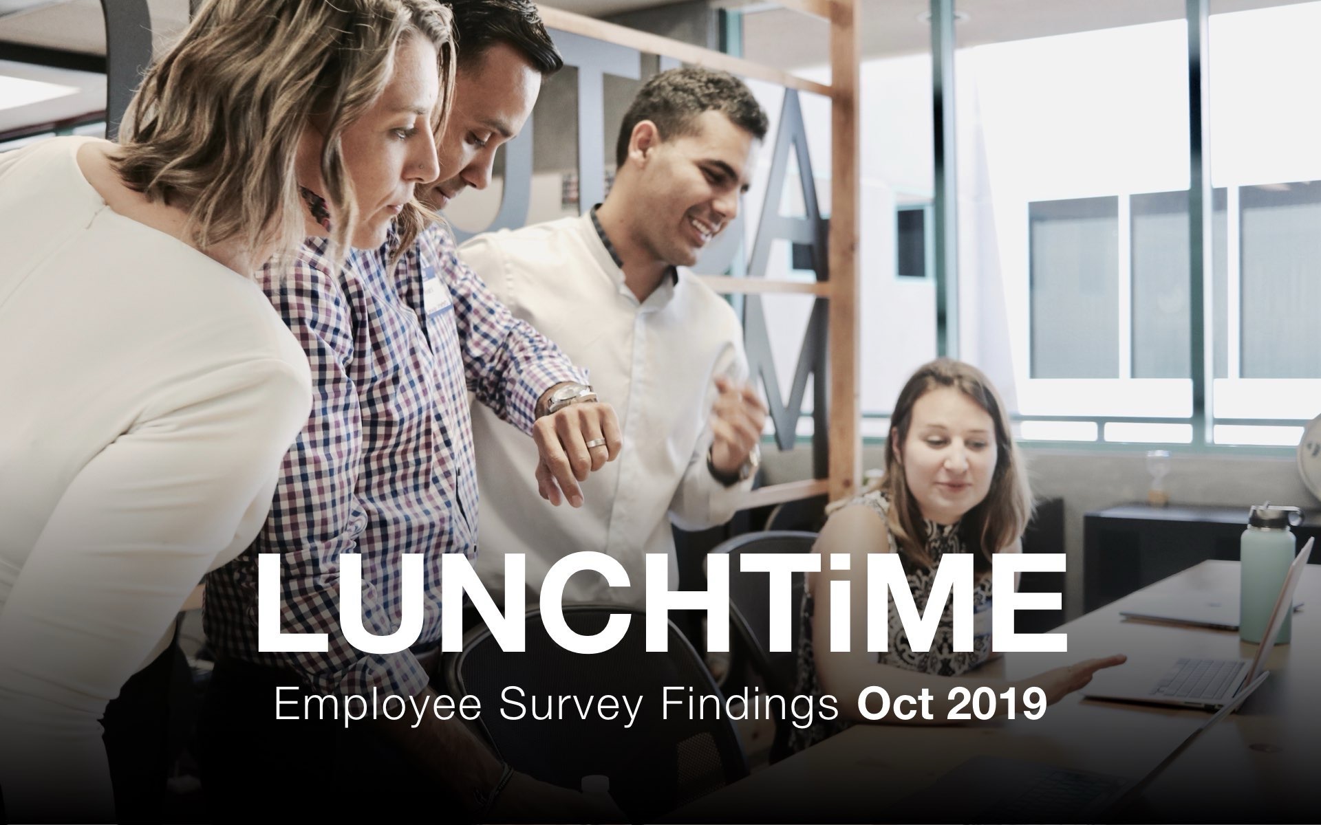 Slide 1: Lunchtime Employee Survey Findings opening slide